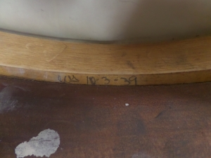 Here is the written date from the inside of the shell.